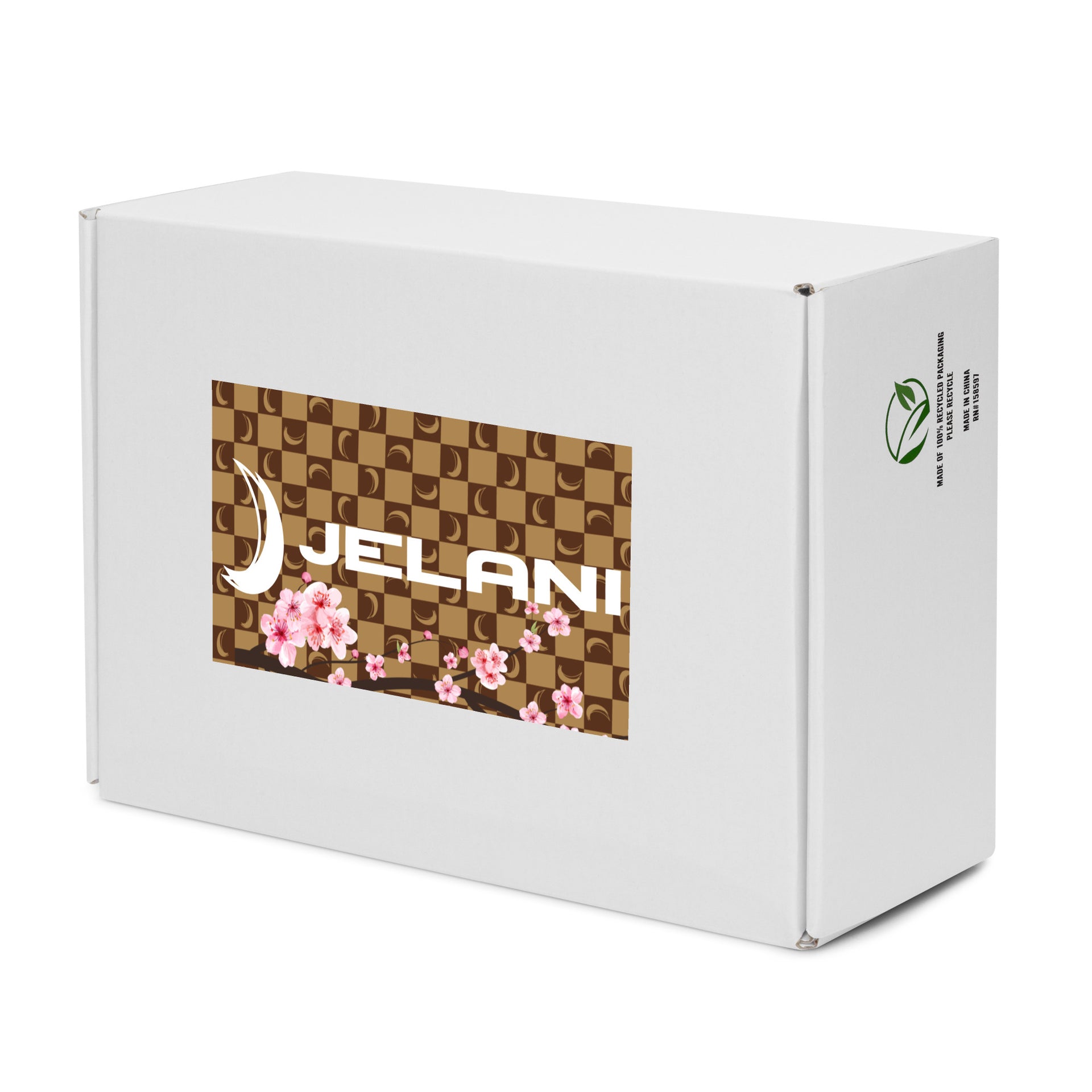 J-MOON Signature Chess Floral Men’s High Top Canvas - Chocolate Cherry Blossom